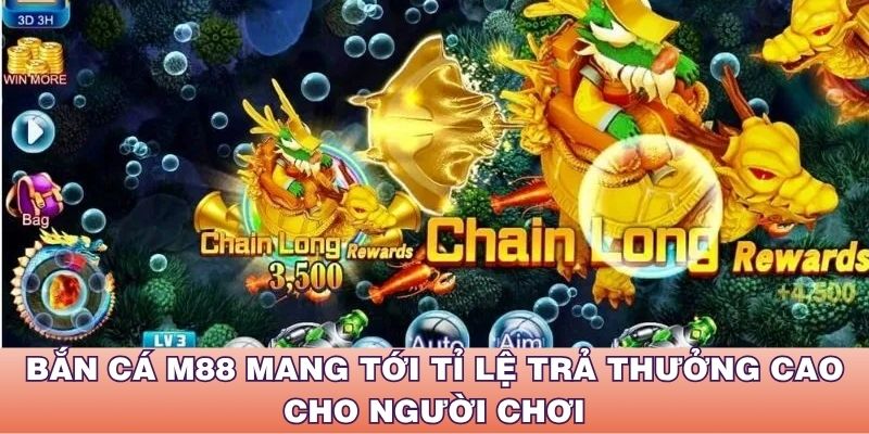 Bắn cá M88 mang tới tỉ lệ trả thưởng cao cho người chơi