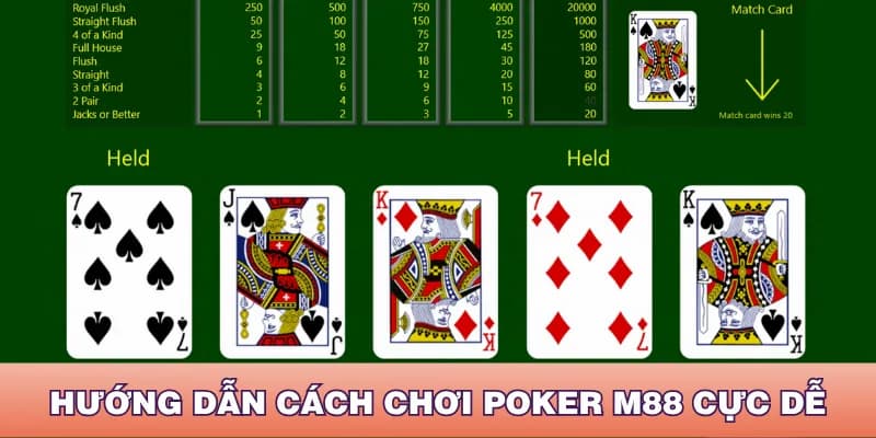 Tham khảo cách chơi khi tham gia trò chơi M88 poker